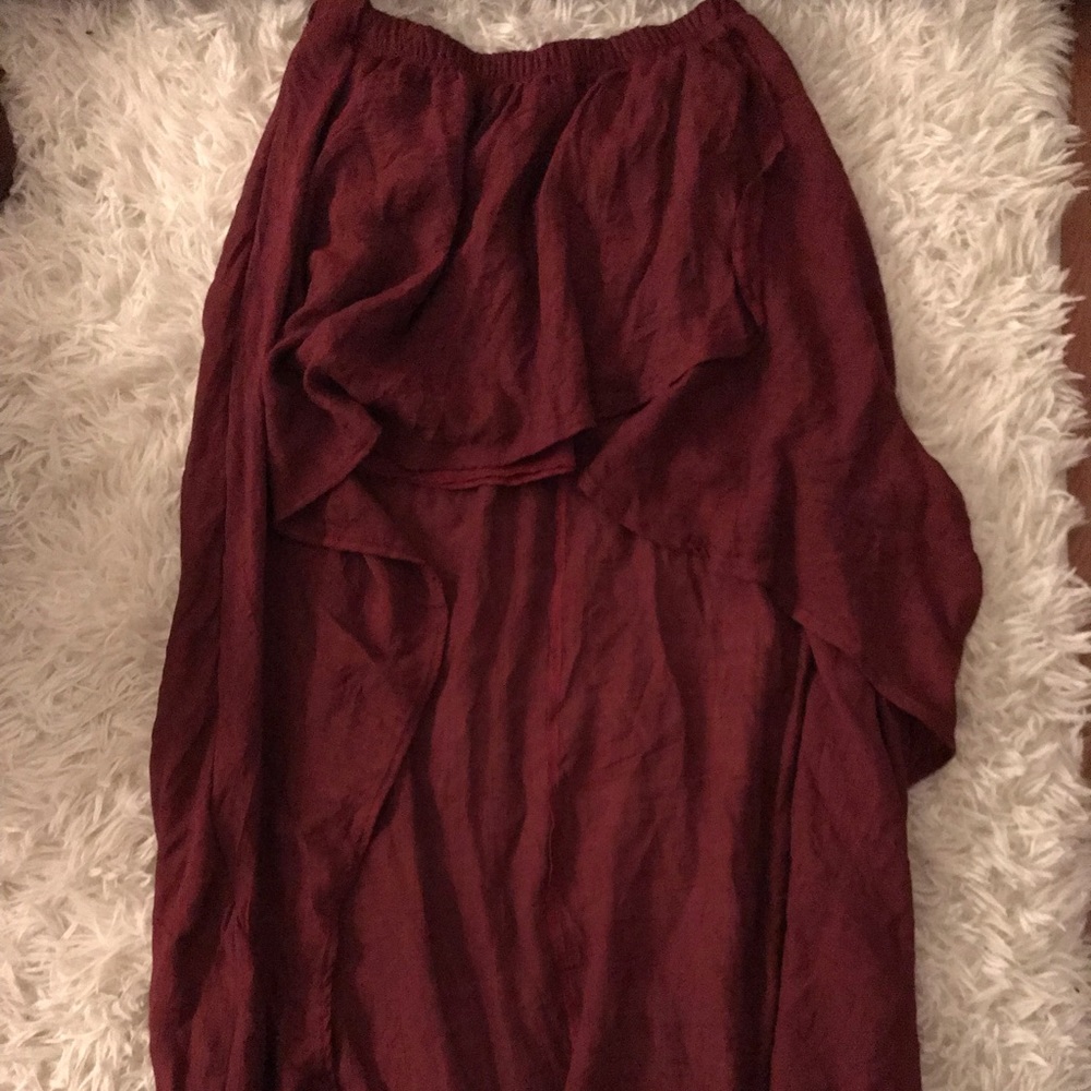 Burgundy skirt